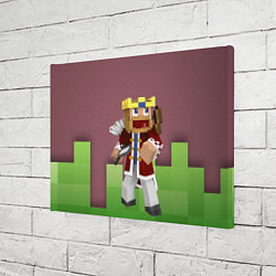 Холст прямоугольный Minecraft Hero Video game, цвет: 3D-принт — фото 2