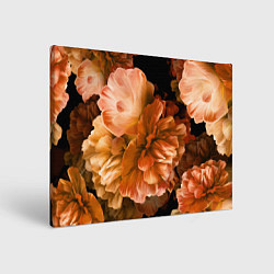 Холст прямоугольный Цветы Пионы, цвет: 3D-принт