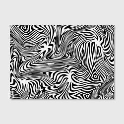 Холст прямоугольный Сумасшедшая зебра Абстрактный узор с извилистыми л, цвет: 3D-принт — фото 2