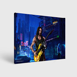 Холст прямоугольный Гитарист Johnny cyberpunk2077, цвет: 3D-принт