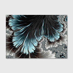Холст прямоугольный Черно-бирюзовый фрактал Абстракция, цвет: 3D-принт — фото 2