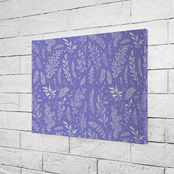 Холст прямоугольный Цветы и Листья На Фиолетовом Фоне, цвет: 3D-принт — фото 2