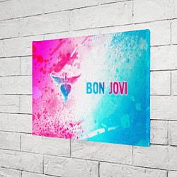 Холст прямоугольный Bon Jovi Neon Gradient, цвет: 3D-принт — фото 2