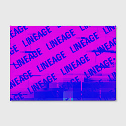 Холст прямоугольный Lineage glitch text effect: паттерн, цвет: 3D-принт — фото 2