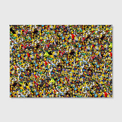 Холст прямоугольный Симпсоны все Герои, цвет: 3D-принт — фото 2