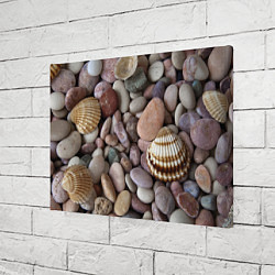Холст прямоугольный Морские камни и ракушки, цвет: 3D-принт — фото 2
