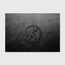 Холст прямоугольный Чугунный логотип Counter Strike, цвет: 3D-принт — фото 2
