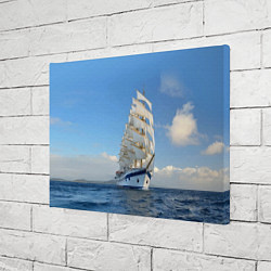 Холст прямоугольный Парусник идёт на полных парусах, цвет: 3D-принт — фото 2