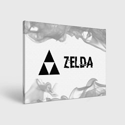 Холст прямоугольный Zelda glitch на светлом фоне: надпись и символ, цвет: 3D-принт