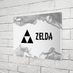 Холст прямоугольный Zelda glitch на светлом фоне: надпись и символ, цвет: 3D-принт — фото 2