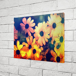 Холст прямоугольный Яркий футаж из цветов, цвет: 3D-принт — фото 2