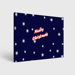 Холст прямоугольный Merry Christmas Неон, цвет: 3D-принт