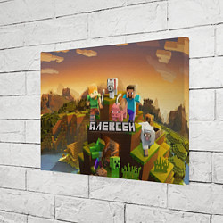 Холст прямоугольный Алексей Minecraft, цвет: 3D-принт — фото 2