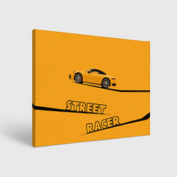 Картина прямоугольная Желтая машинка street racer