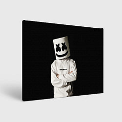 Картина прямоугольная Marshmello на чёрном фоне