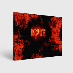 Холст прямоугольный Fire love, цвет: 3D-принт