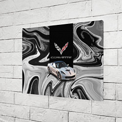 Холст прямоугольный Chevrolet Corvette - Motorsport - Racing team, цвет: 3D-принт — фото 2