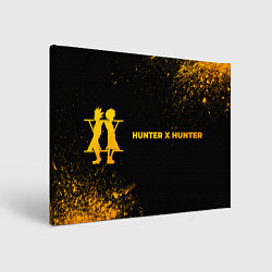 Картина прямоугольная Hunter x Hunter - gold gradient: надпись и символ