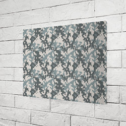 Холст прямоугольный Камуфляж серый пиксель, цвет: 3D-принт — фото 2
