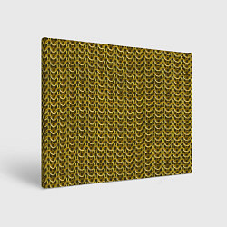 Холст прямоугольный Кольчуга проволока золото, цвет: 3D-принт