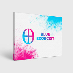 Холст прямоугольный Blue Exorcist neon gradient style: надпись и симво, цвет: 3D-принт