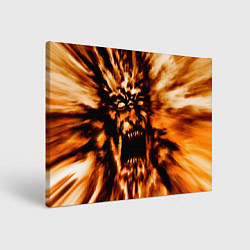 Холст прямоугольный Fire demon scream, цвет: 3D-принт
