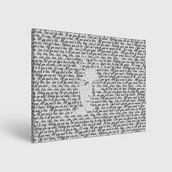 Холст прямоугольный Джон Леннон, портрет и слова песни, цвет: 3D-принт