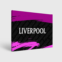Холст прямоугольный Liverpool pro football: надпись и символ, цвет: 3D-принт