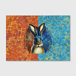 Холст прямоугольный Огненный новогодний кролик, цвет: 3D-принт — фото 2