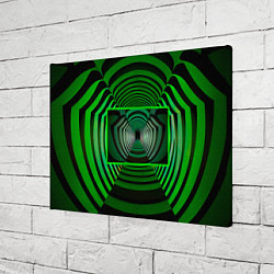 Холст прямоугольный Зелёный туннель - оптическая иллюзия, цвет: 3D-принт — фото 2