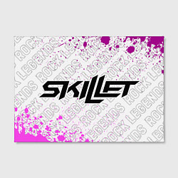 Холст прямоугольный Skillet rock legends: надпись и символ, цвет: 3D-принт — фото 2