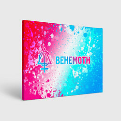 Картина прямоугольная Behemoth neon gradient style: надпись и символ