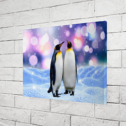 Холст прямоугольный Пингвины на снегу, цвет: 3D-принт — фото 2