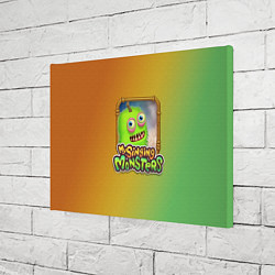 Холст прямоугольный My Singing Monsters - Зерномех, цвет: 3D-принт — фото 2