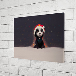 Холст прямоугольный Пёсель - панда в колпаке, цвет: 3D-принт — фото 2