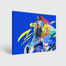 Холст прямоугольный Cyberpunk Edgerunners x Sonic, цвет: 3D-принт