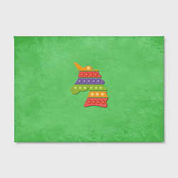 Холст прямоугольный Поп ит единорог на траве, цвет: 3D-принт — фото 2