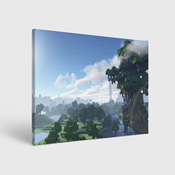 Холст прямоугольный Minecraft мир, цвет: 3D-принт