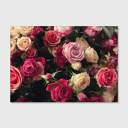 Холст прямоугольный Нежные кустовые розы, цвет: 3D-принт — фото 2
