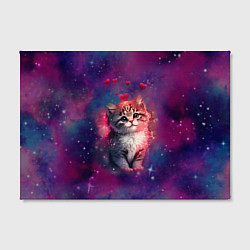 Холст прямоугольный Космически котенок, цвет: 3D-принт — фото 2