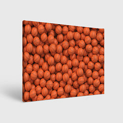 Холст прямоугольный Баскетбольные мячи, цвет: 3D-принт