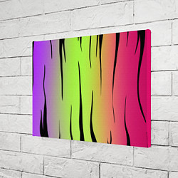 Холст прямоугольный Звериный принт радуга, цвет: 3D-принт — фото 2