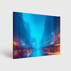 Холст прямоугольный Улица мегаполиса-арт, цвет: 3D-принт