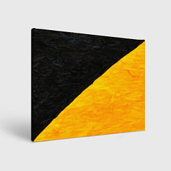 Холст прямоугольный Черно-желтые масляные краски, цвет: 3D-принт