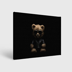 Холст прямоугольный Брутальный плюшевый медведь, цвет: 3D-принт