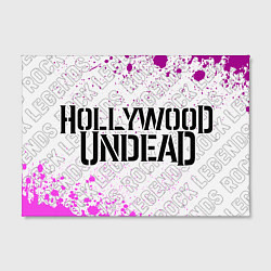 Холст прямоугольный Hollywood Undead rock legends: надпись и символ, цвет: 3D-принт — фото 2