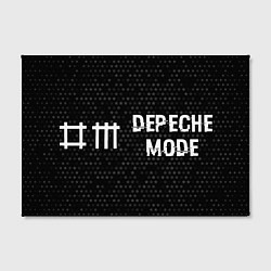 Холст прямоугольный Depeche Mode glitch на темном фоне: надпись и симв, цвет: 3D-принт — фото 2