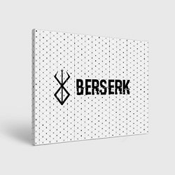 Холст прямоугольный Berserk glitch на светлом фоне: надпись и символ, цвет: 3D-принт
