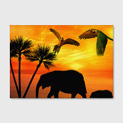 Холст прямоугольный Африканский пейзаж, цвет: 3D-принт — фото 2