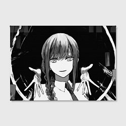 Холст прямоугольный Макима тянет ручки - Человек - бензопила, цвет: 3D-принт — фото 2